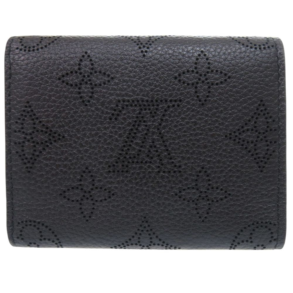 Louis Vuitton Portefeuille Iris XS Monogram Mahina Noir Trifold Wallet Black — view 3