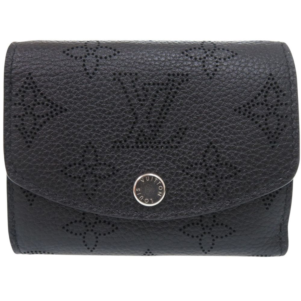 Louis Vuitton Portefeuille Iris XS Monogram Mahina Noir Trifold Wallet Black