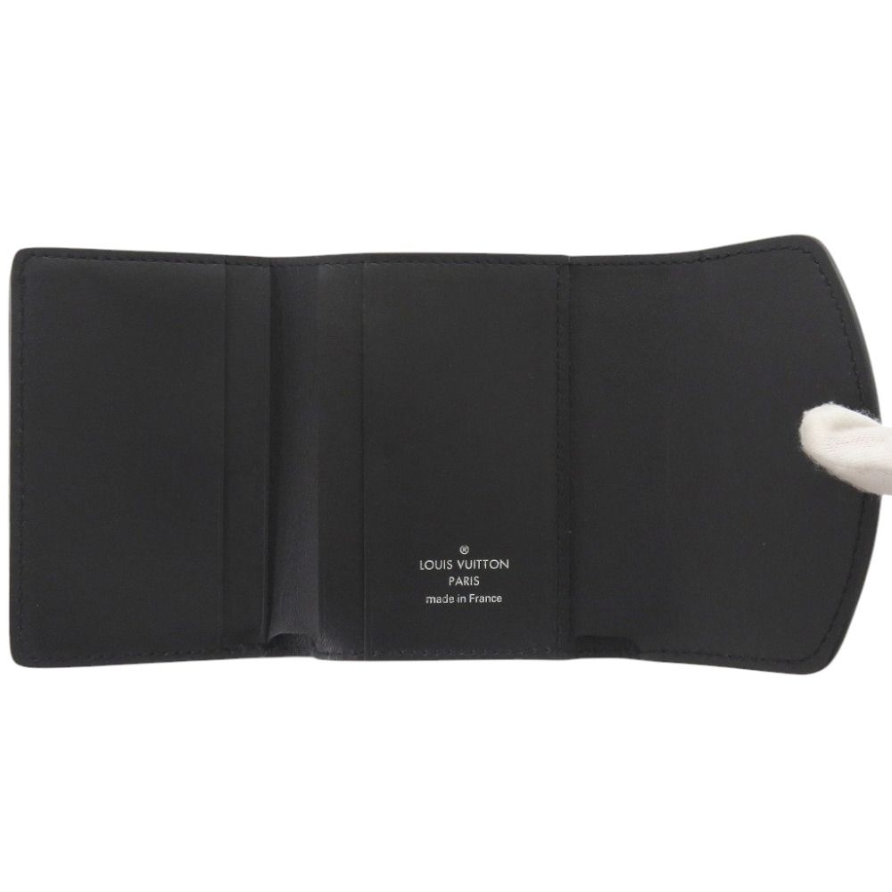 Louis Vuitton Portefeuille Iris XS Monogram Mahina Noir Trifold Wallet Black — view 5