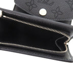 Louis Vuitton Portefeuille Iris XS Monogram Mahina Noir Trifold Wallet Black — view 6
