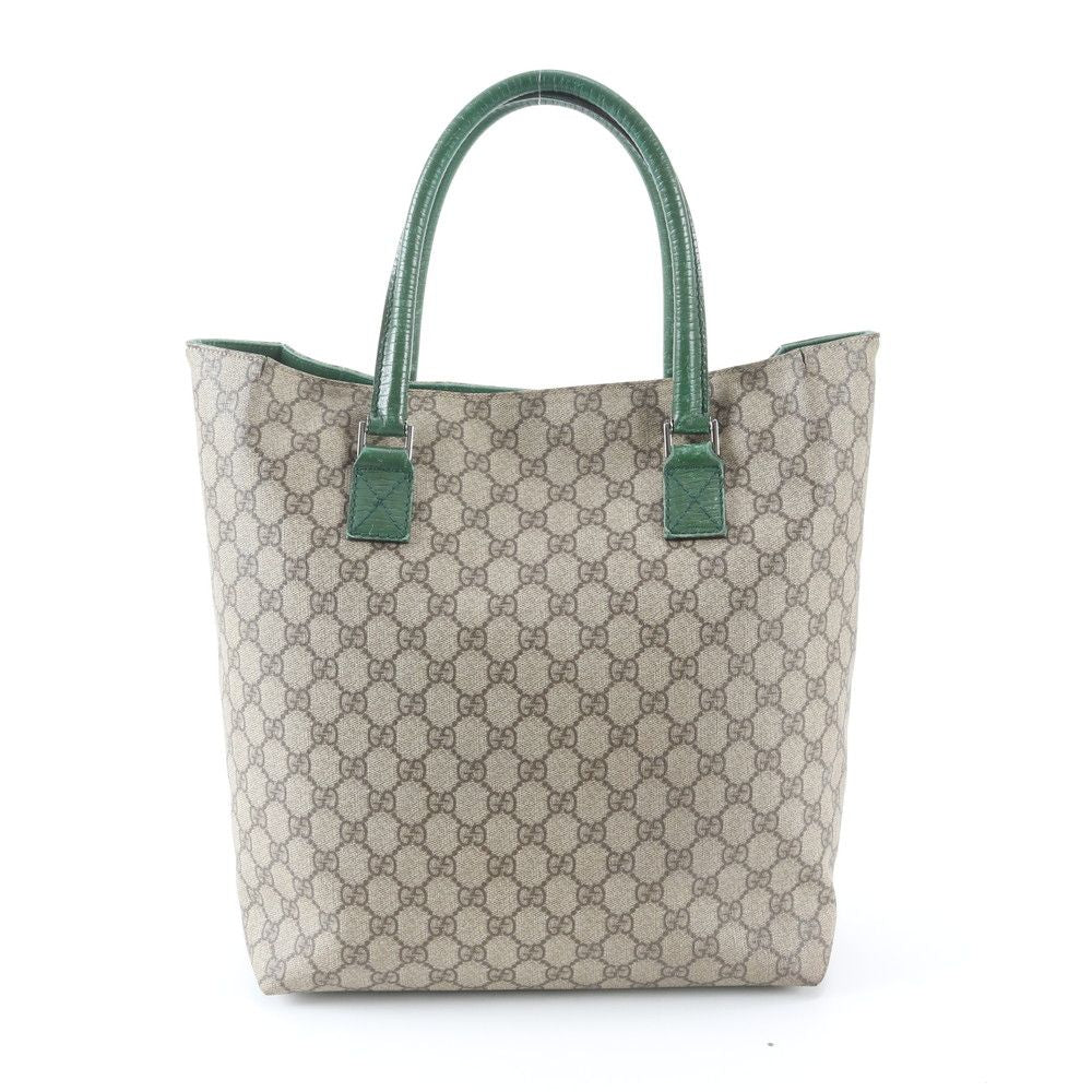 Gucci GG Supreme Leather Tote Shoulder Business Document Brown — view 3