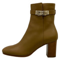 Hermes Short Boots 36 Saint Germain Brown Kelly Silver Leather