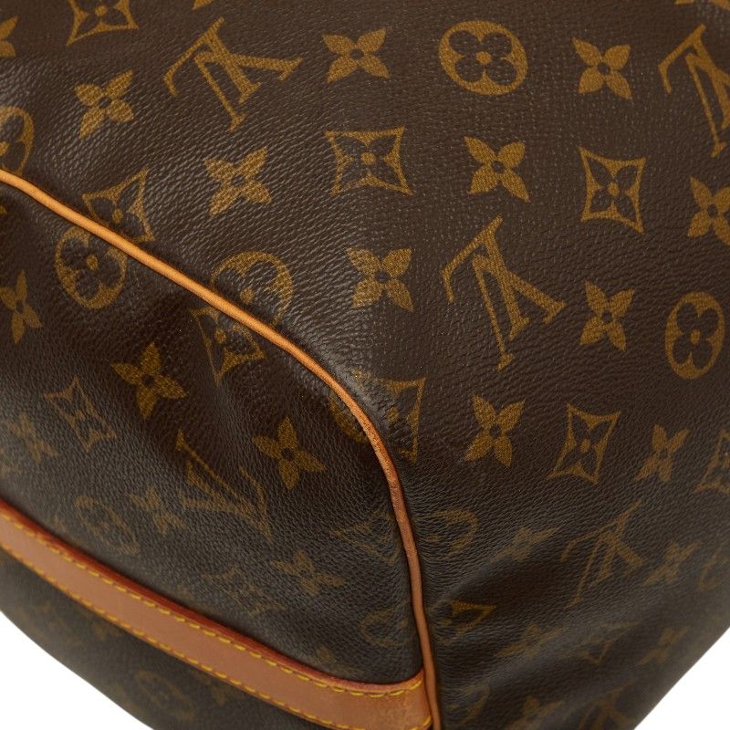 Louis Vuitton Monogram Keepall Bandouliere 55 Boston Bag 2-Way Brown Leather — view 6