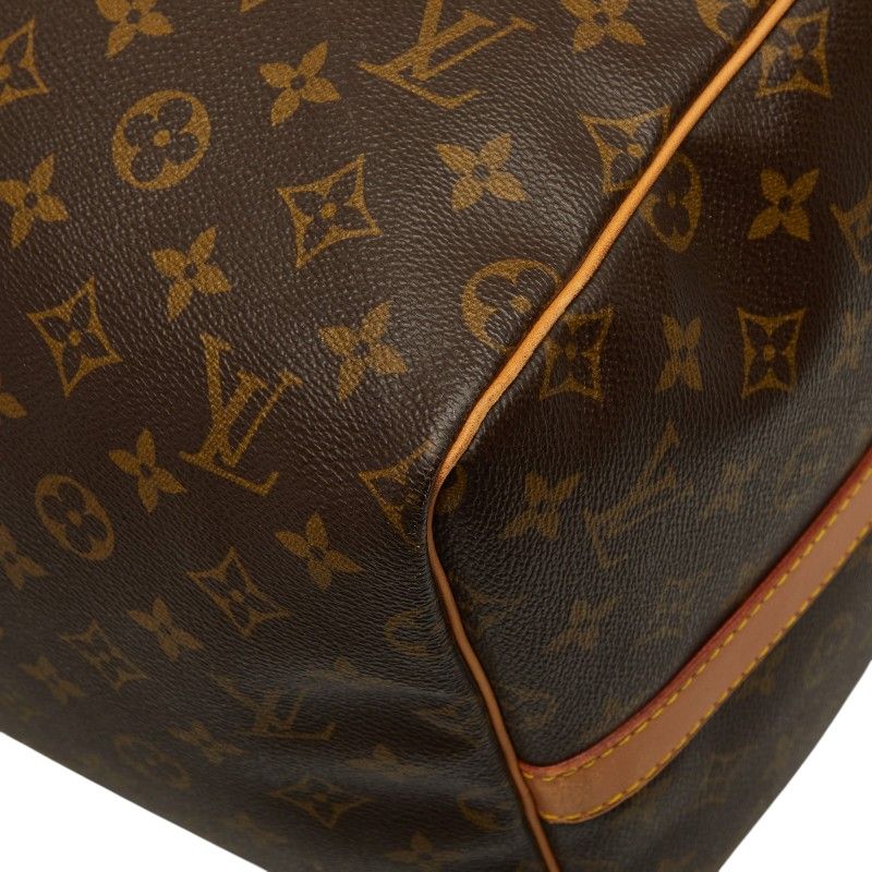 Louis Vuitton Monogram Keepall Bandouliere 55 Boston Bag 2-Way Brown Leather — view 7