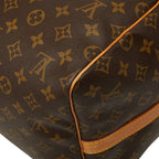 Louis Vuitton Monogram Keepall Bandouliere 55 Boston Bag 2-Way Brown Leather — view 5