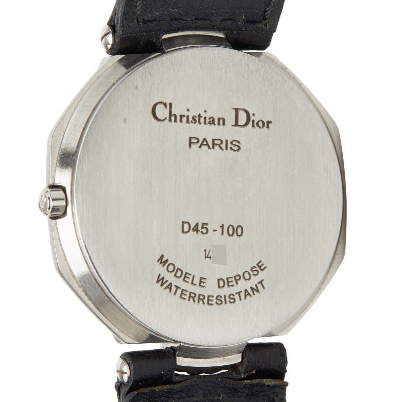 Dior Watch White Black Stainless Steel Leather — view 5