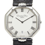 Dior Watch White Black Stainless Steel Leather