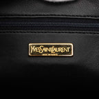 Saint Laurent Mini Boston Bag Navy White Leather — view 6