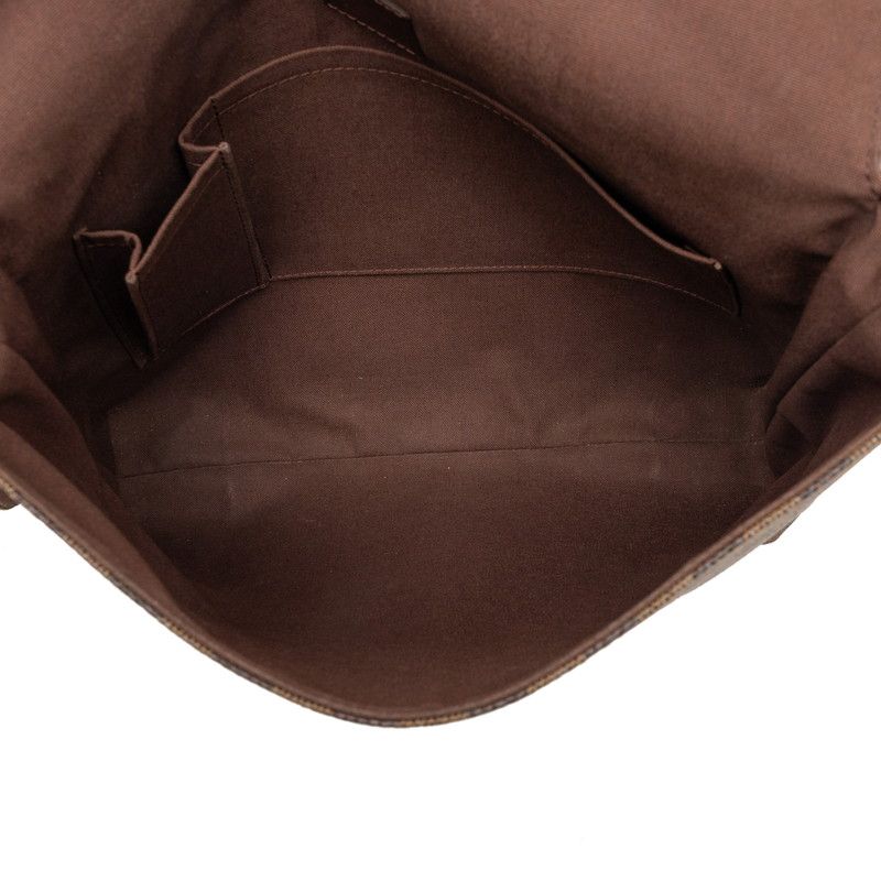Louis Vuitton Damier Brooklyn MM Crossbody Shoulder Bag Brown Leather — view 4