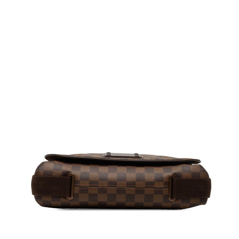 Louis Vuitton Damier Brooklyn MM Crossbody Shoulder Bag Brown Leather — view 3