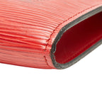 Louis Vuitton Epi Pochette Pouch Handbag Castilian Red Leather — view 4