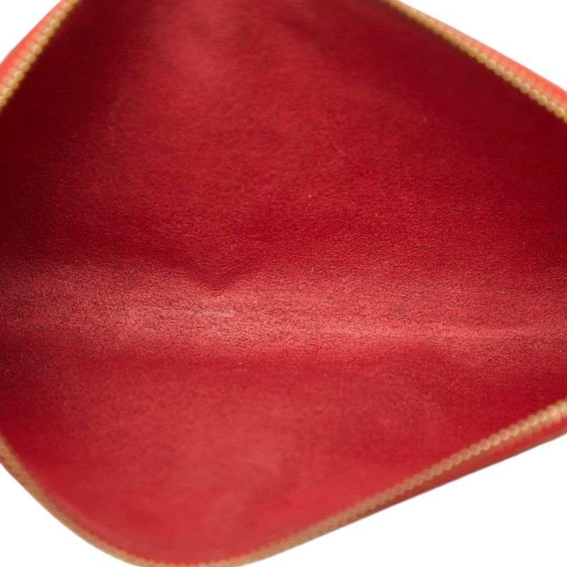 Louis Vuitton Epi Pochette Pouch Handbag Castilian Red Leather — view 6
