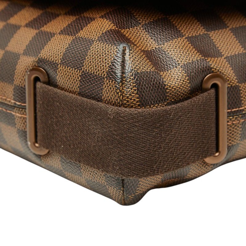 Louis Vuitton Damier Brooklyn MM Crossbody Shoulder Bag Brown Leather — view 4