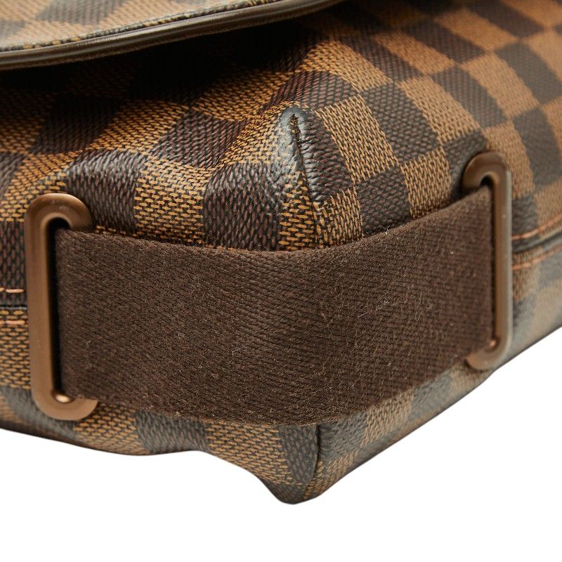 Louis Vuitton Damier Brooklyn MM Crossbody Shoulder Bag Brown Leather — view 5