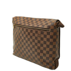 Louis Vuitton Damier Brooklyn MM Crossbody Shoulder Bag Brown Leather — view 2