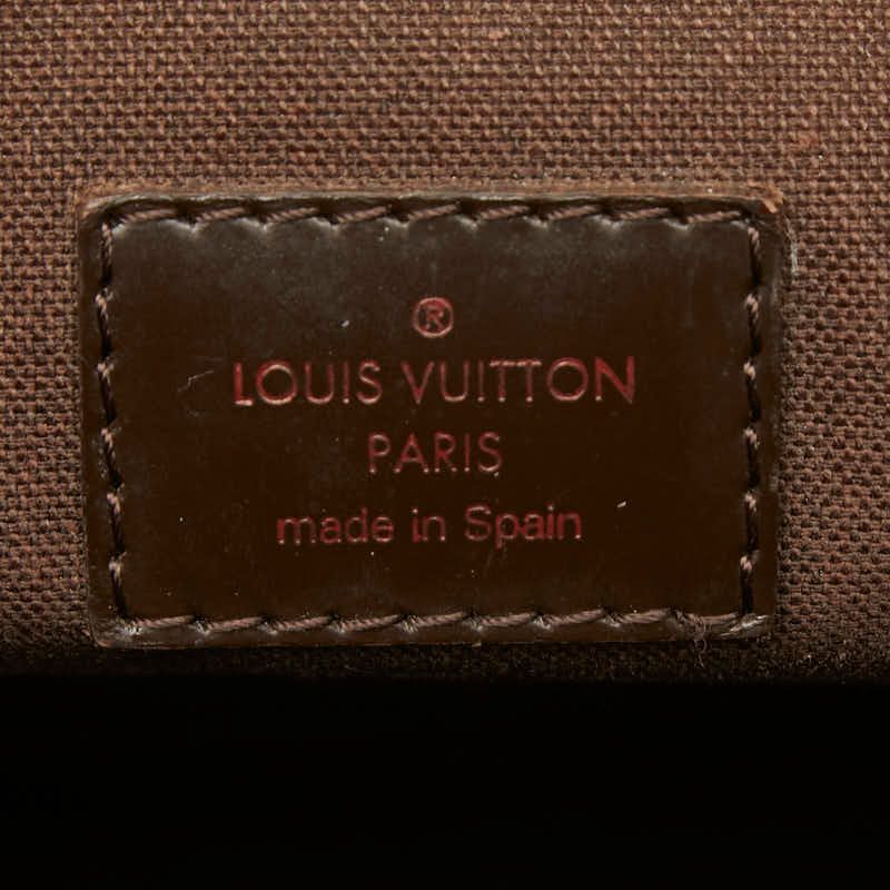Louis Vuitton Damier Brooklyn MM Crossbody Shoulder Bag Brown Leather — view 8