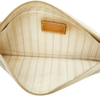 Louis Vuitton Damier Azur Neverfull MM Pouch White Leather — view 8