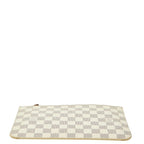 Louis Vuitton Damier Azur Neverfull MM Pouch White Leather — view 3