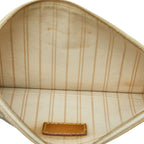Louis Vuitton Damier Azur Neverfull MM Pouch White Leather — view 7