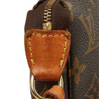 Louis Vuitton Monogram Pochette Handbag Brown Leather — view 6