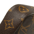 Louis Vuitton Monogram Pochette Handbag Brown Leather — view 5