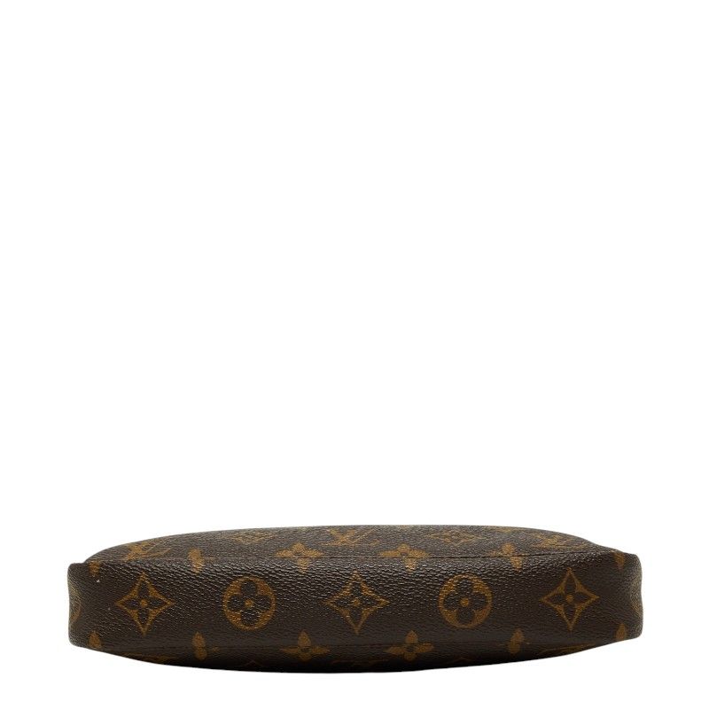 Louis Vuitton Monogram Pochette Handbag Brown Leather — view 3