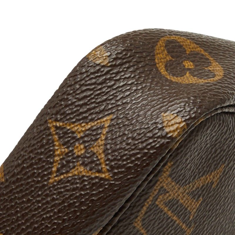Louis Vuitton Monogram Pochette Handbag Brown Leather — view 4