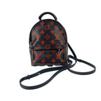 Louis Vuitton Backpack Palm Springs Mini Black Red Monogram Enfrarge Silver