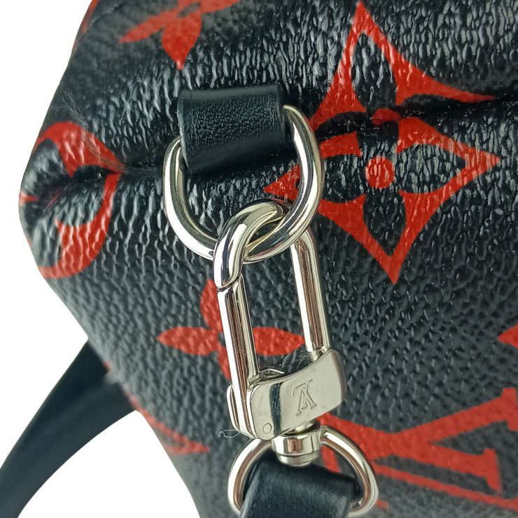 Louis Vuitton Backpack Palm Springs Mini Black Red Monogram Enfrarge Silver — view 6