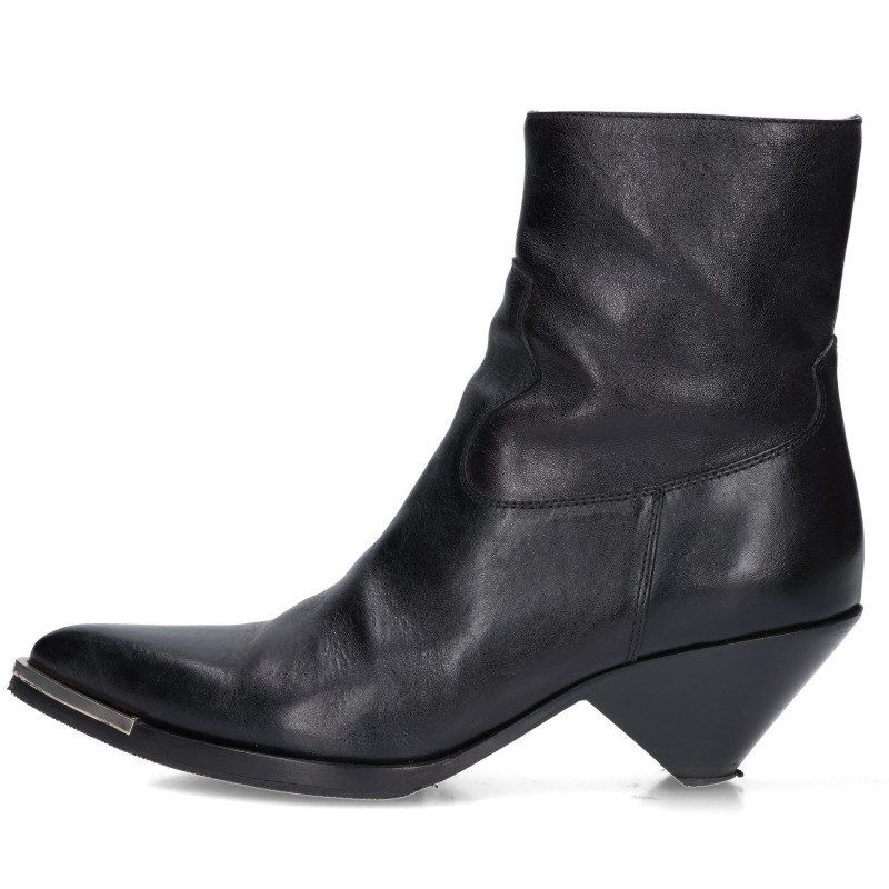 Celine Side Zip Metal Toe Boots
