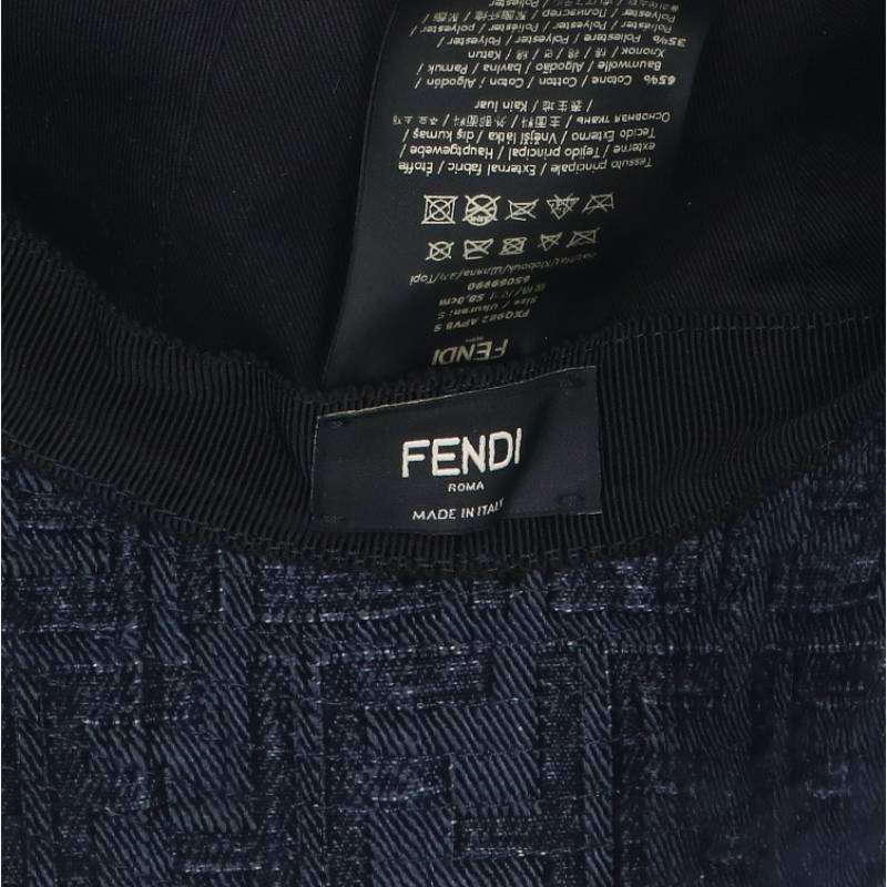 Fendi Zucca Print Denim Bucket — view 4