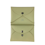Hermes Card Case Calvi Duo Spring Panthere Jaune Poussin Veau Swift Silver — view 5
