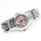 Fendi Watch Orologi Pink Shell Support 32 Quartz SS Chronograph Open — view 3