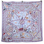 Hermes Peuple du Vent Wind People Cashmere Silk Shawl Scarf — view 2