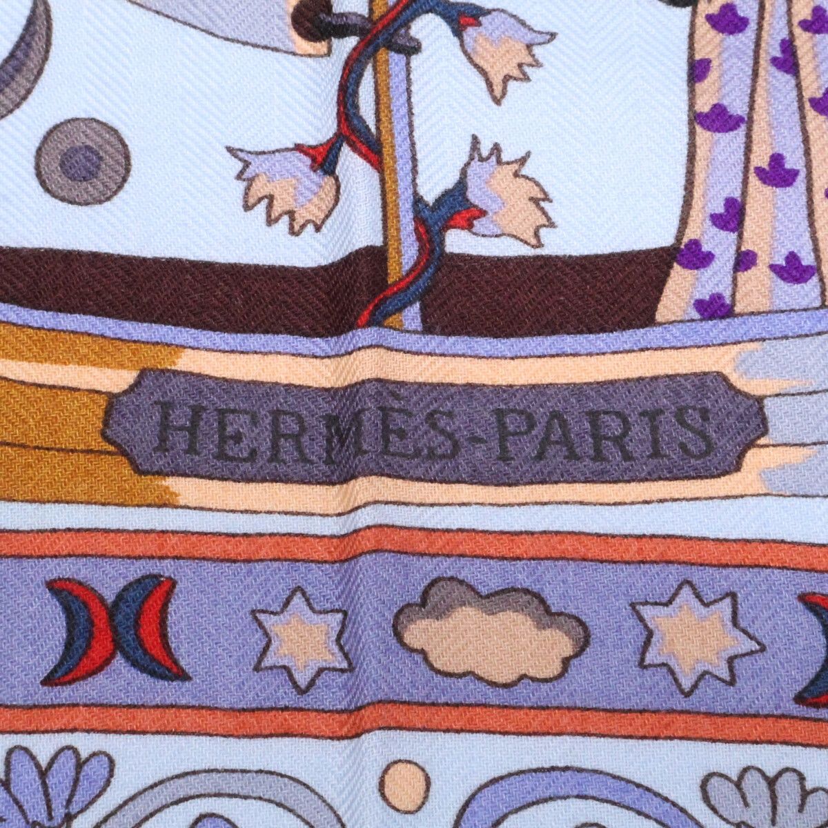 Hermes Peuple du Vent Wind People Cashmere Silk Shawl Scarf — view 4