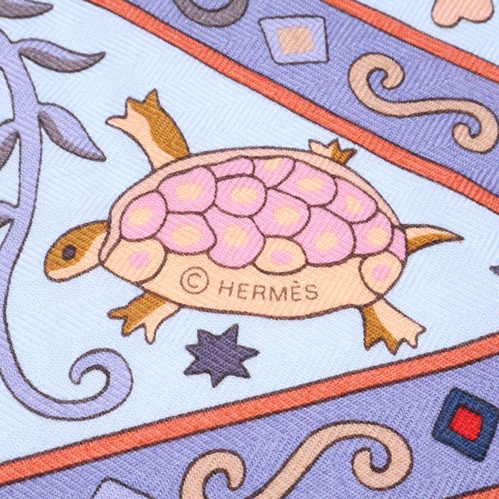 Hermes Peuple du Vent Wind People Cashmere Silk Shawl Scarf — view 5