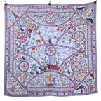Hermes Peuple du Vent Wind People Cashmere Silk Shawl Scarf