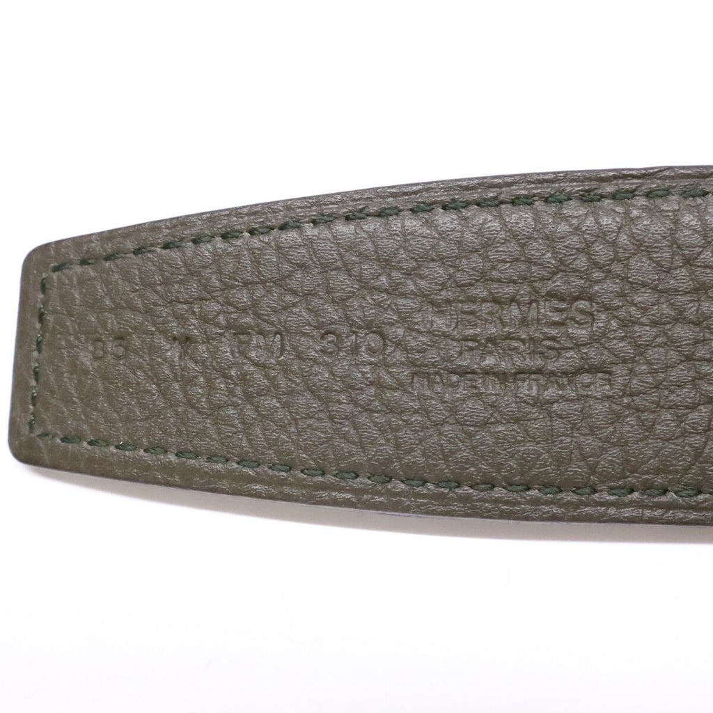 Hermes Tonight Buckle Leather Reversible 85 Belt — view 8