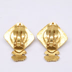 Chanel CC Logo Black Stone Earring — view 6