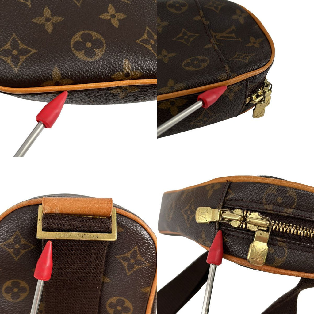 Louis Vuitton Pochette Gange Leather Monogram Belt Bag Brown — view 8
