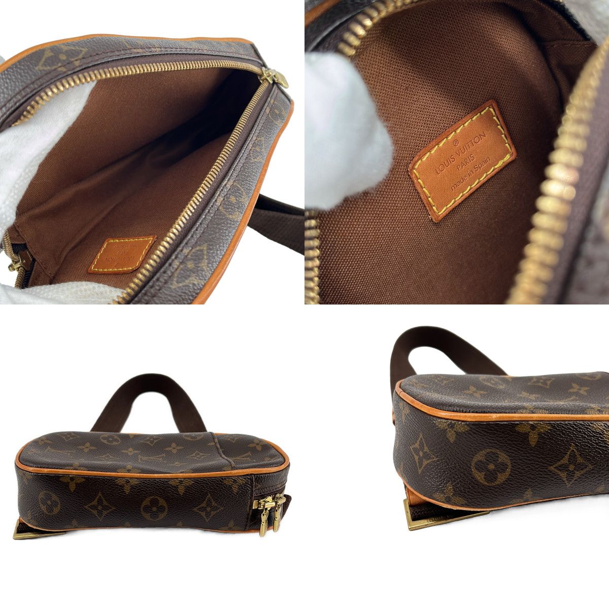 Louis Vuitton Pochette Gange Leather Monogram Belt Bag Brown — view 5
