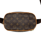 Louis Vuitton Pochette Gange Leather Monogram Belt Bag Brown — view 3