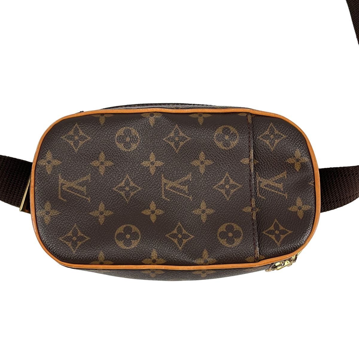 Louis Vuitton Pochette Gange Leather Monogram Belt Bag Brown — view 3