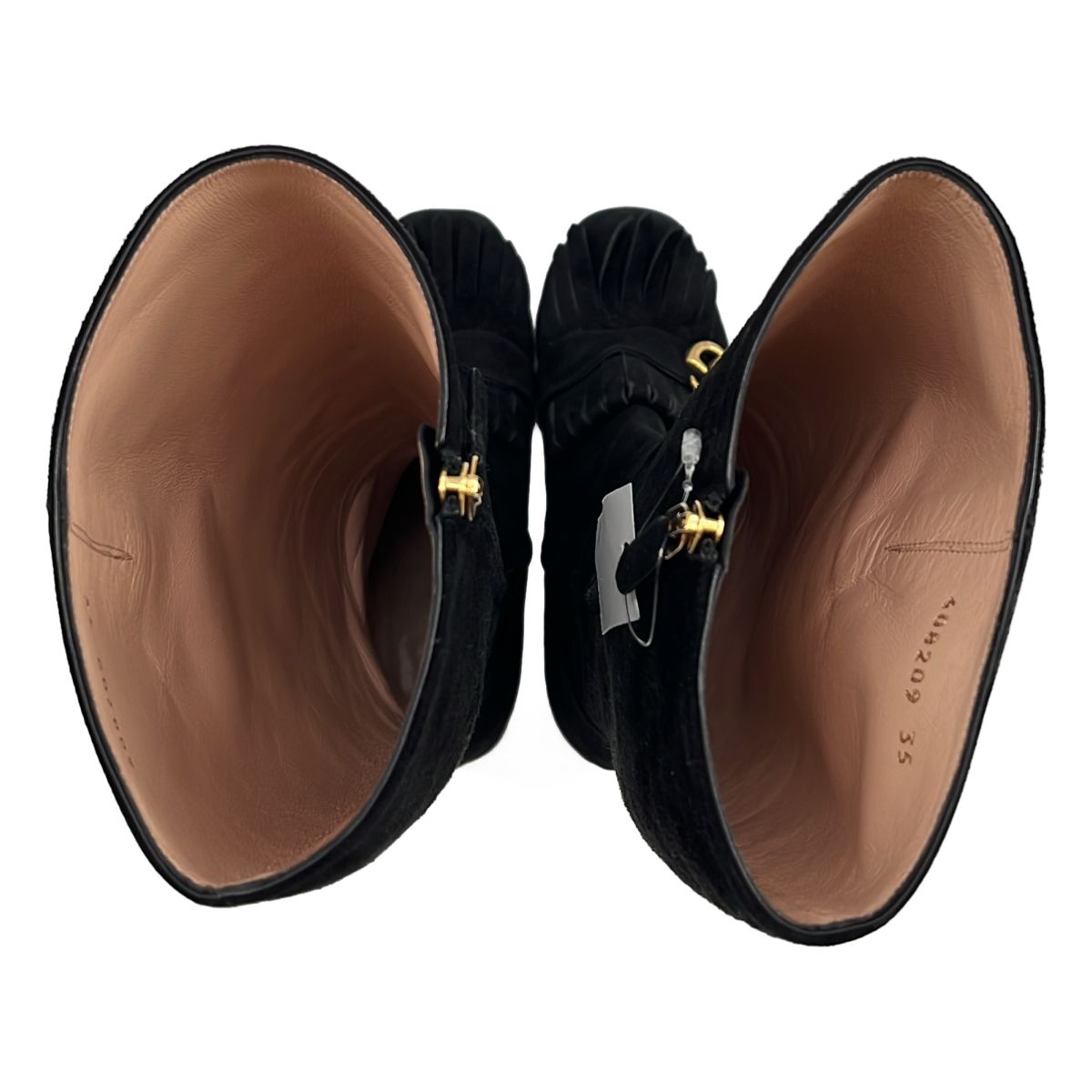 Gucci GG Marmont Suede Long Boots 35 Black — view 3