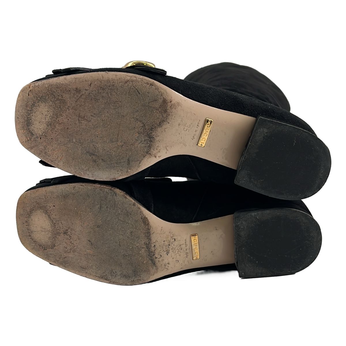 Gucci GG Marmont Suede Long Boots 35 Black — view 5