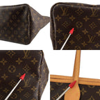 Louis Vuitton Neverfull MM Leather Monogram Tote Brown — view 9