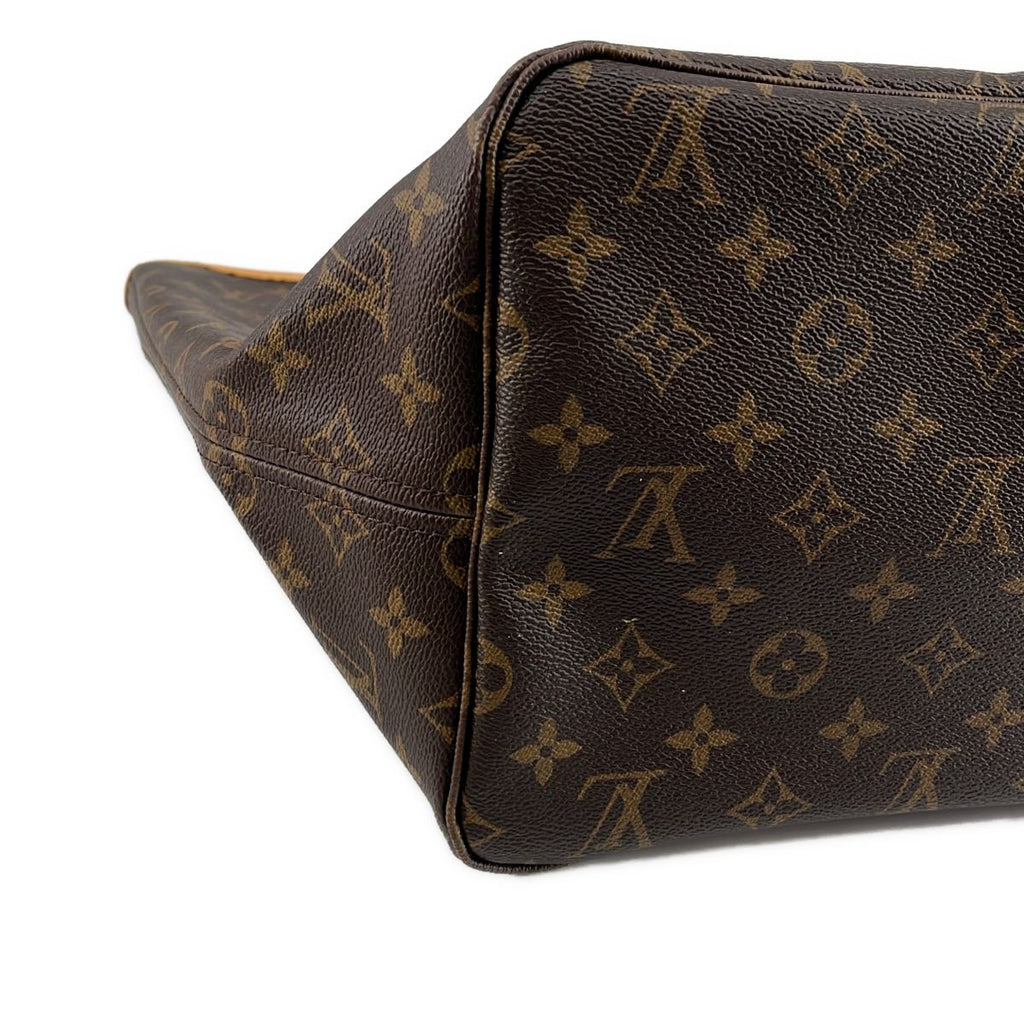 Louis Vuitton Neverfull MM Leather Monogram Tote Brown — view 8