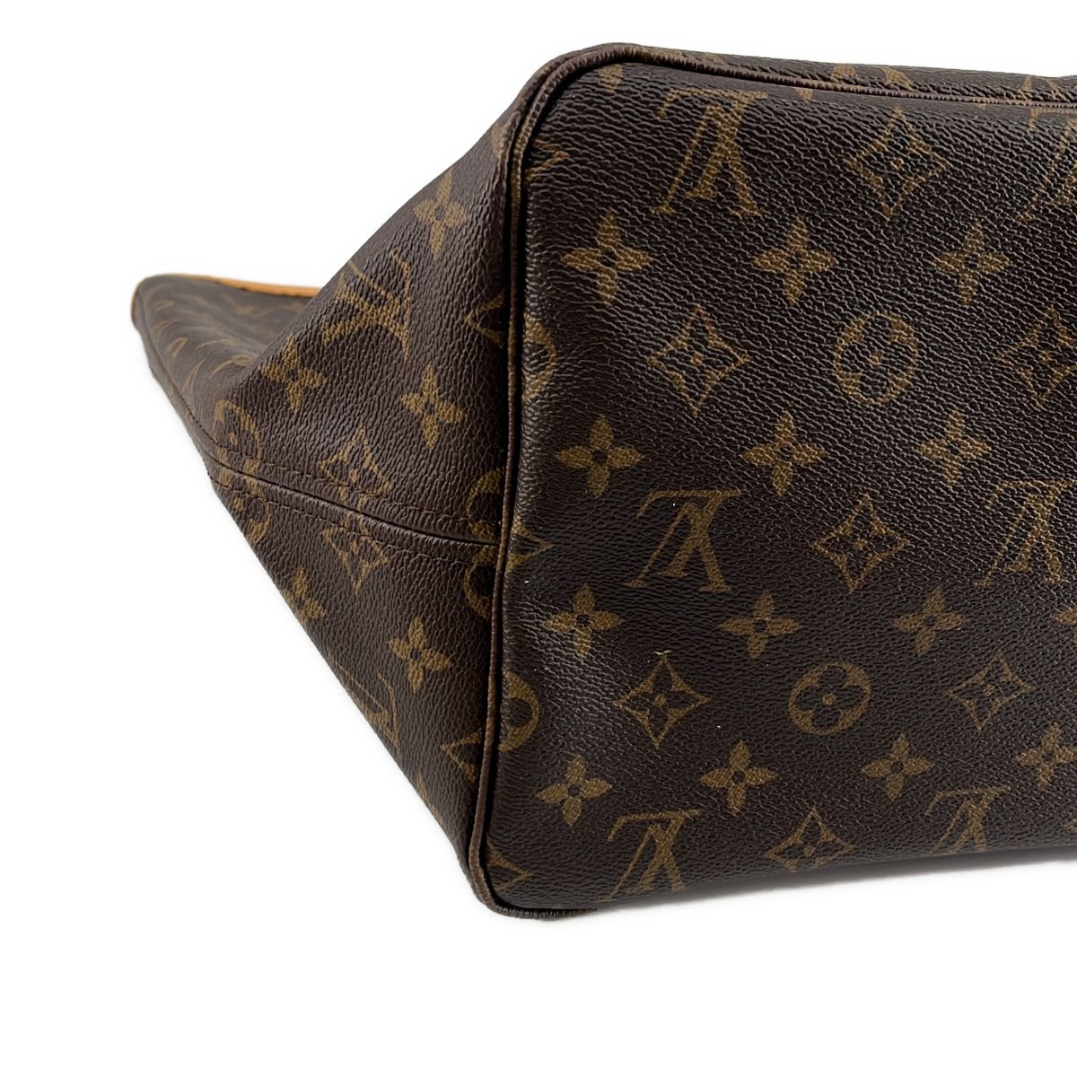 Louis Vuitton Neverfull MM Leather Monogram Tote Brown — view 8