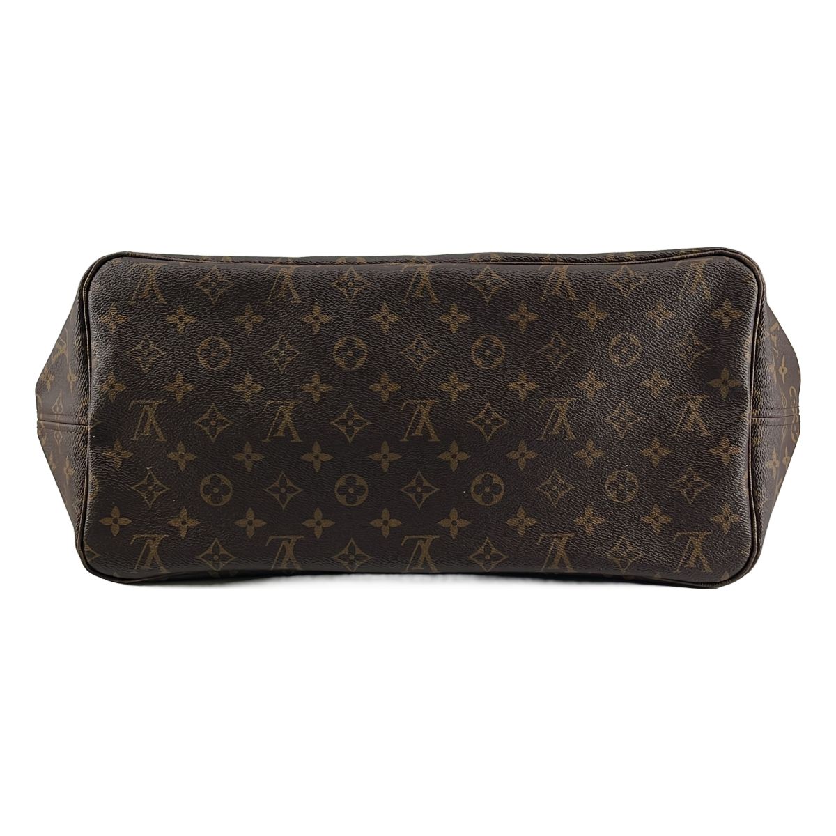 Louis Vuitton Neverfull MM Leather Monogram Tote Brown — view 7