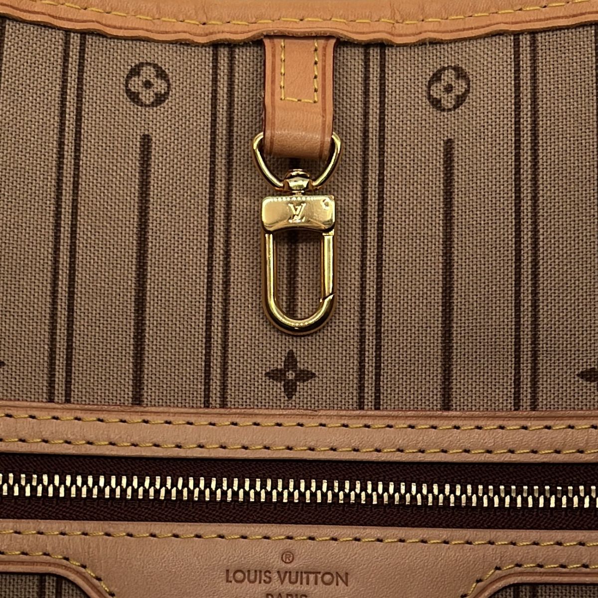 Louis Vuitton Neverfull MM Leather Monogram Tote Brown — view 4